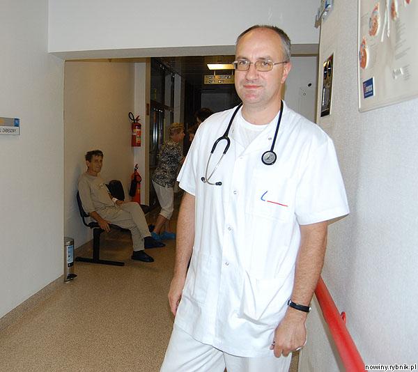 Mimo strajku większość łóżek jest u nas zajęta – mówi dr Wojciech Kreis, ordynator oddziału kardiologicznego szpitala wojewódzkiego w Rybniku