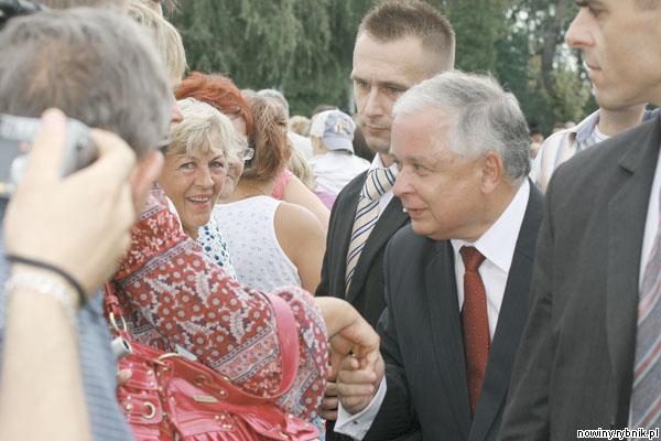 Lech Kaczyński przywitał się z jastrzębianami. Zdjęcie: Dominik Gajda