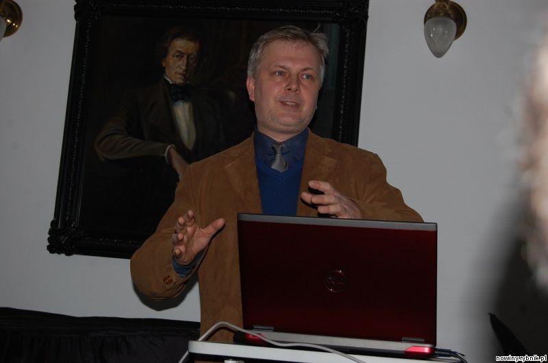 Dr Bogdan Kloch w czasie wykładu o rybnickiej szlachcie / Ireneusz Stajer