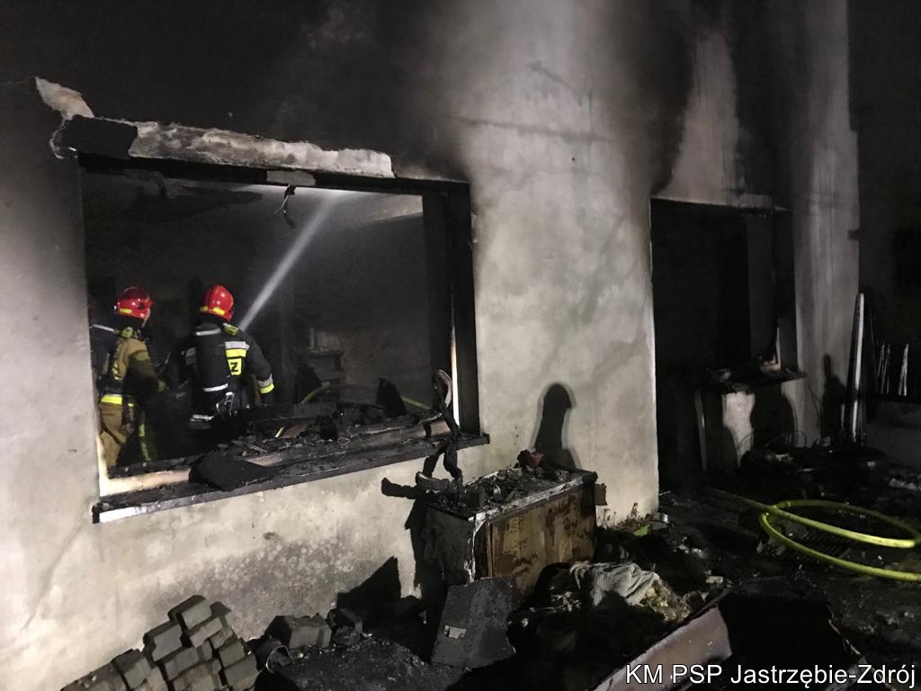PSP Jastrzębie Pożar wyrządził ogromne szkody