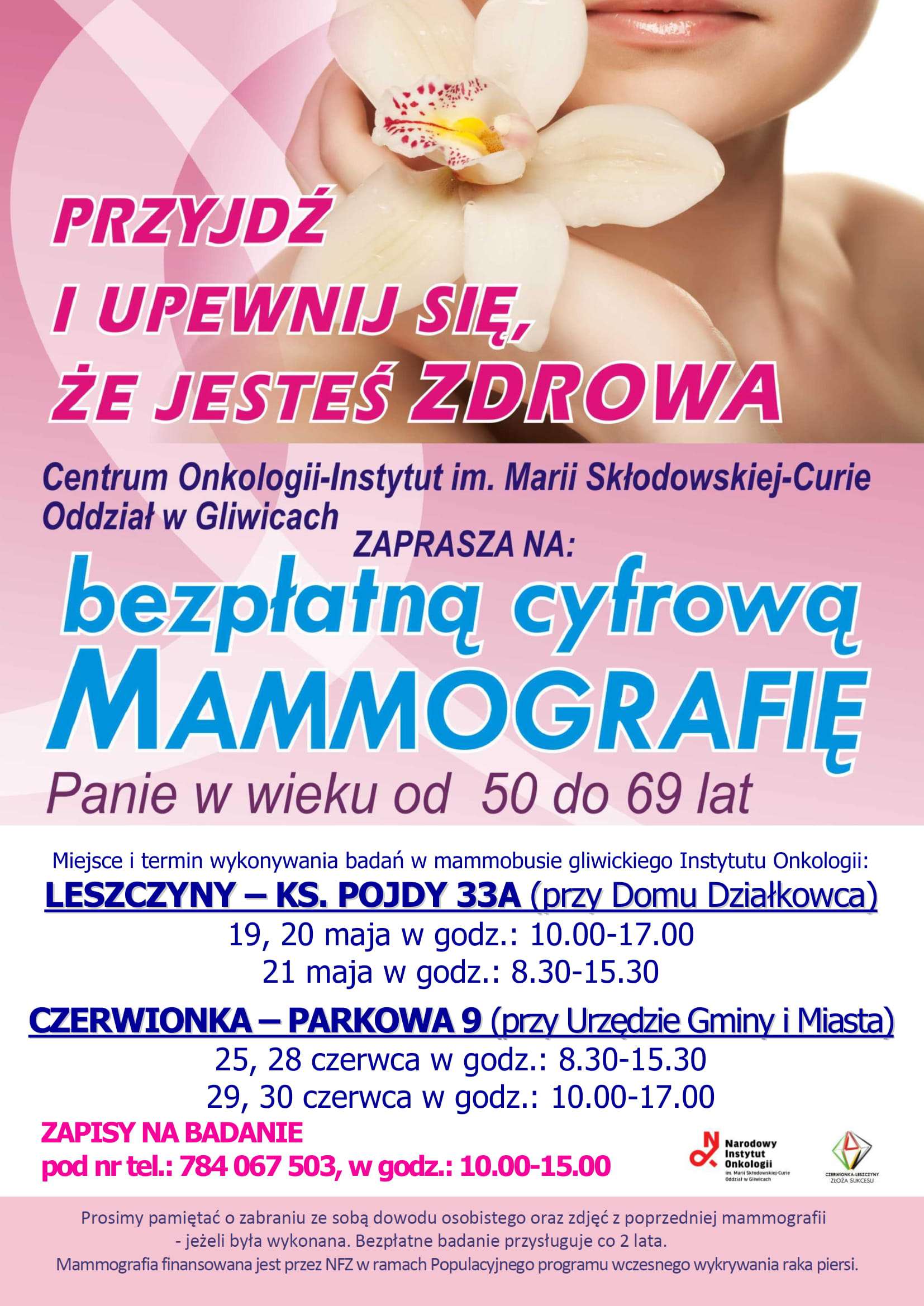 Bezpłatna mammografia w Czerwionce-Leszczynach