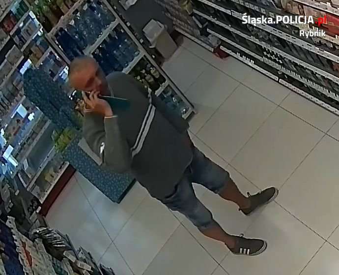 KMP Rybnik Podejrzewanego o kradzież w sklepie nagrały kamery monitorinu